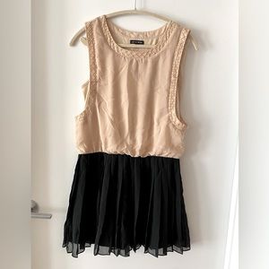 Two toned dress with sewn in sequins